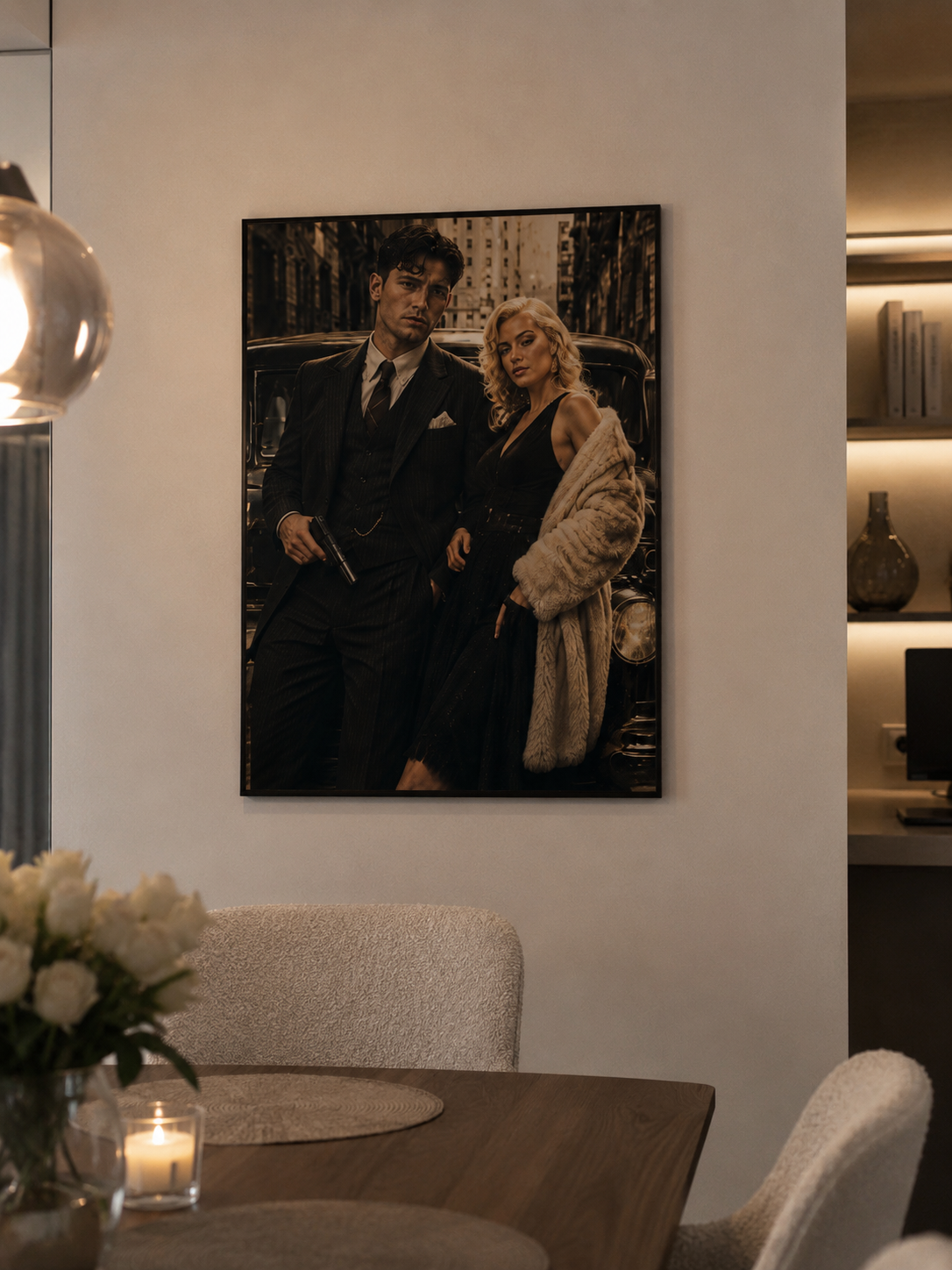 EVOLURE wall art shown in a real room